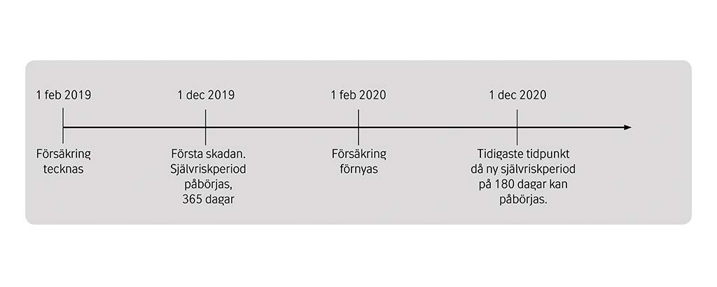 tidslinje självriskperiod